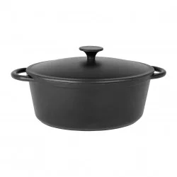 COCOTTE FONTE OVALE 4L NOIR INTERIEUR NO