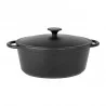 COCOTTE FONTE OVALE 4L NOIR INTERIEUR NO