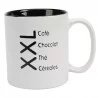 MUG GRES 64CL BLANC TEXTE NOIR