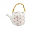 THEIERE GRES 600ML FLEUR ROUGE
