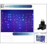 RIDEAU ÉTOILES LUMINEUSE CLIGNOTANTE 100 LED MULTICOLORE 190X70cm