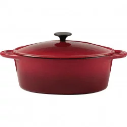 COCOTTE FONTE OVALE 9L ROUGE INTERIEUR B