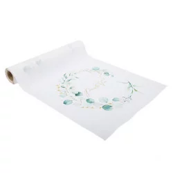 CHEMIN DE TABLE POUR LA VIE SAUGE GREEN