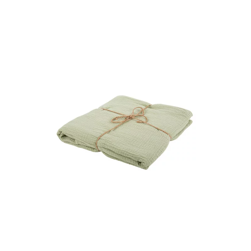 NAPPE GAZE DE COTON VERT SAUGE
