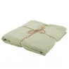 NAPPE GAZE DE COTON VERT SAUGE