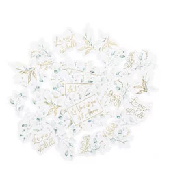 100 CONFETTIS SAUGE GREEN BLANCS, VERT