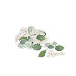 100 CONFETTIS AMOUR EUCALYPTUS