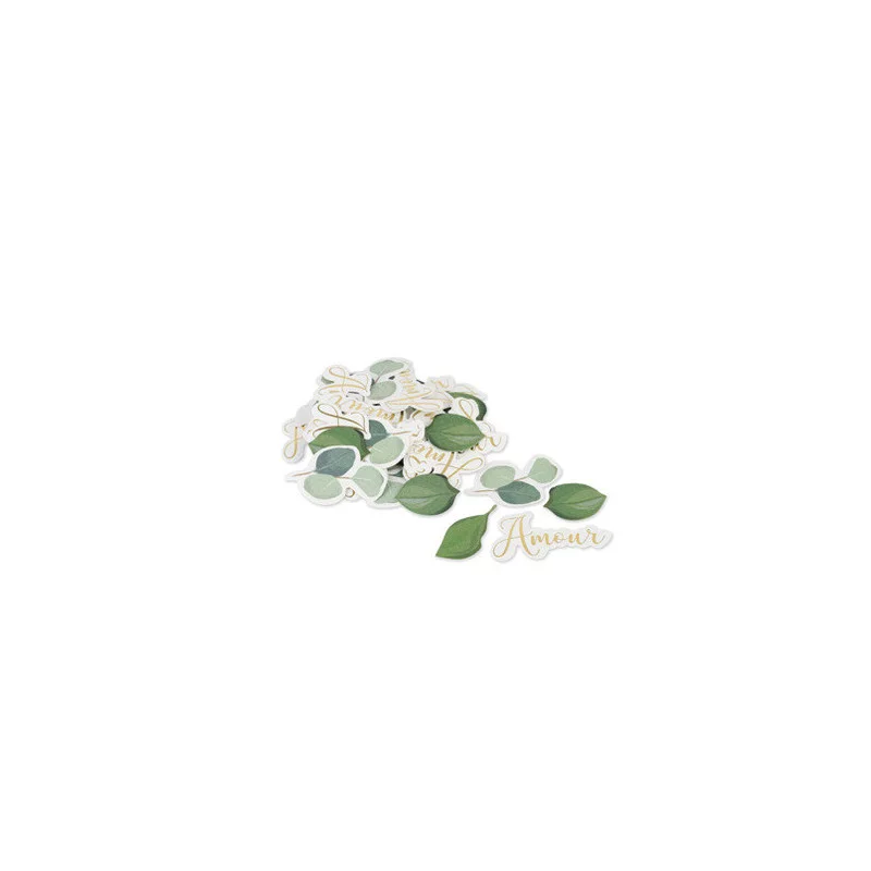 100 CONFETTIS AMOUR EUCALYPTUS