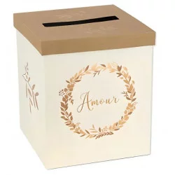 URNE COURONNE VEGETALE AMOUR BRONZE KRA