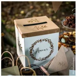 URNE COURONNE VEGETALE AMOUR BRONZE KRA