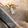 CHEMIN DE TABLE JUTE AVEC DENTELLE 500x28cm