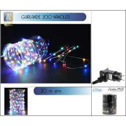 GUIRLANDE 200 NANO LED MULTICOLORE 8 FON