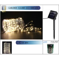 GUIRLANDE SOLAIRE 100 NANO LED BLANC CHA