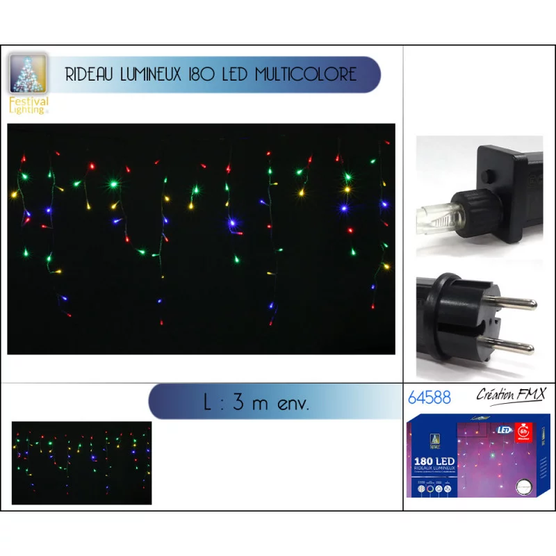 RID STALACTITE 180LED LUM MULITCOLORE -