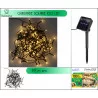 GUIRLANDE SOLAIRE 100 LED BLANC CHAUD -