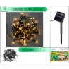 Guirlande solaire 200 Led blanc chaud