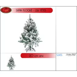 Sapin de luxe floque 120cm - 226 tÃªtes