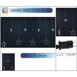 GUILANDE RID ÉTOILES BLANC 96LED 140X70C