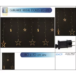 GUILANDE RID ÉTOILES BLANC CHAUD 96LED 1