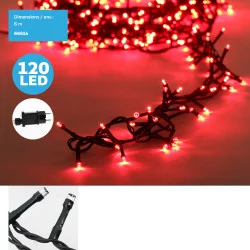 GUIRLANDE 120 LEDS ROUGE 6M