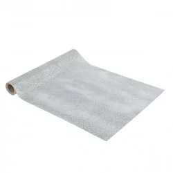 CHEMIN DE TABLE ÉTINCELANT ARGENT 300x30cm
