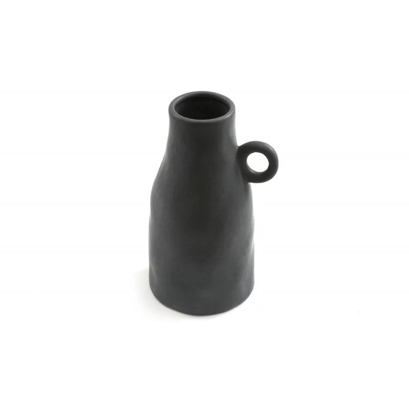 VASE GRIS MAT AVEC ANSE 20X10.5CM