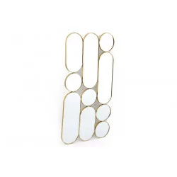 MIROIR METAL OR 62X33CM