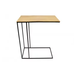 BOUT DE CANAPÉ METAL OR 48X60CM