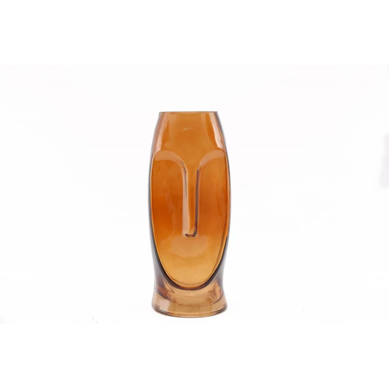 VASE VISAGE AMBRE 23CM