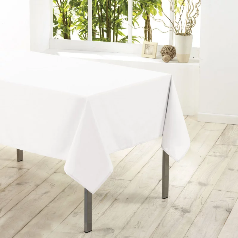 NAPPE RECTANGLE ESSENTIEL BLANCHE 140x300cm