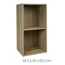 CUBE BOIS NATUREL 2 CASES 35.5X30X63.5