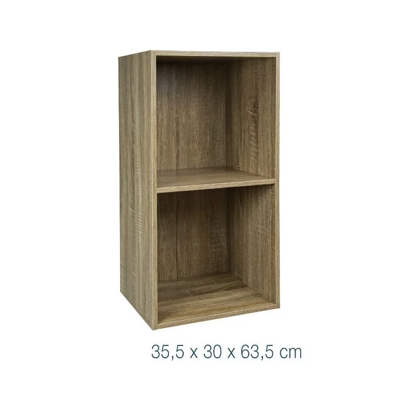 CUBE BOIS NATUREL 2 CASES 35.5X30X63.5