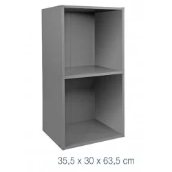 CUBE GRIS 2 CASES 35.5X30X63.5CM