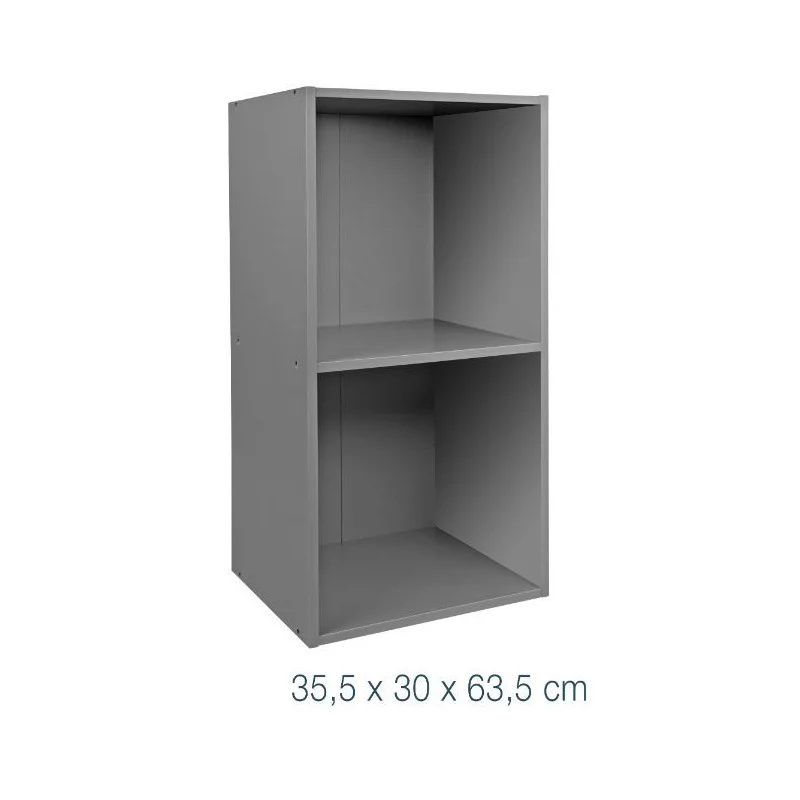 CUBE GRIS 2 CASES 35.5X30X63.5CM