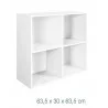CUBE DE RANGEMENT BLANC 4 CASES 63.5x30x63.5cm