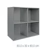 CUBE GRIS 4 CASES 63.5X30X63.5CM