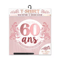 T SHIRT ANNIVERSAIRE FEMME 60 ANS