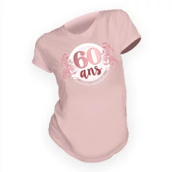 T SHIRT ANNIVERSAIRE FEMME 60 ANS