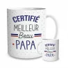 MUG "CERTIFIE MEILLEUR BEAU PAPA