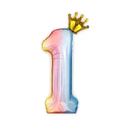 BALLON CHIFFRE COURONNE 70CMS 1