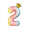 BALLON CHIFFRE COURONNE 70CMS 2