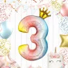 BALLON CHIFFRE COURONNE 70CMS 3