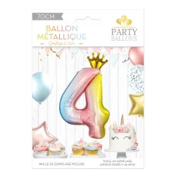 BALLON CHIFFRE COURONNE 70CMS 4