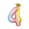BALLON CHIFFRE COURONNE 70CMS 4