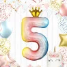 BALLON CHIFFRE COURONNE 70CMS 5