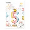 BALLON CHIFFRE COURONNE 70CMS 5