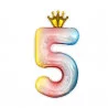 BALLON CHIFFRE COURONNE 70CMS 5