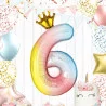 BALLON CHIFFRE COURONNE 70CMS 6