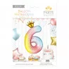 BALLON CHIFFRE COURONNE 70CMS 6