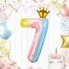 BALLON CHIFFRE COURONNE 70CMS 7